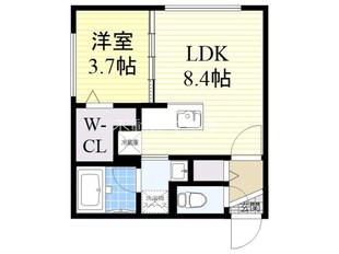 東区役所前駅 徒歩8分 1階の物件間取画像